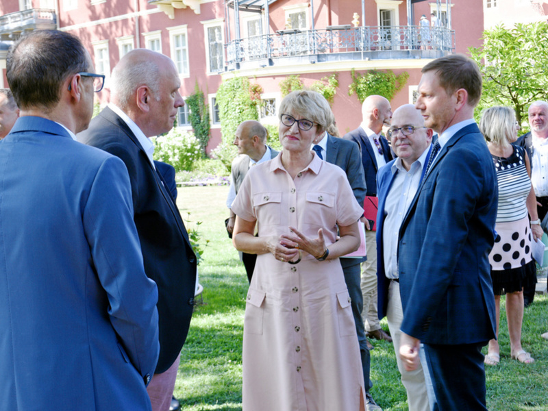 Marszałek Elżbieta Anna Polak z premierem Saksonii Michael Kretschmerem