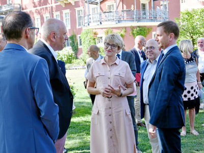 Marszałek Elżbieta Anna Polak z premierem Saksonii Michael Kretschmerem