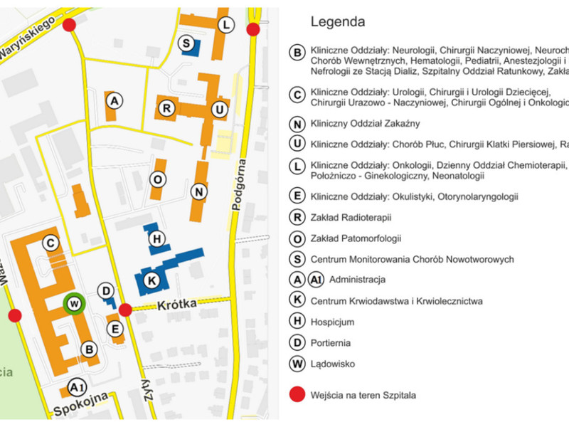 Plan Szpitala Uniwersyteckiego w Zielonej Górze
