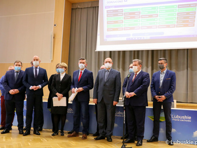 Konferencja prasowa w sprawie odrzucenia poprawek do budżetu województwa lubuskiego