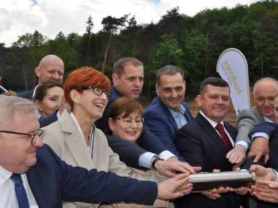 Wmurowanie aktu erekcyjnego pod budowę hali widowisko-sportowej w Gorzowie Wlkp.