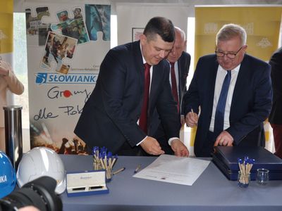 Wmurowanie aktu erekcyjnego pod budowę hali widowisko-sportowej w Gorzowie Wlkp.