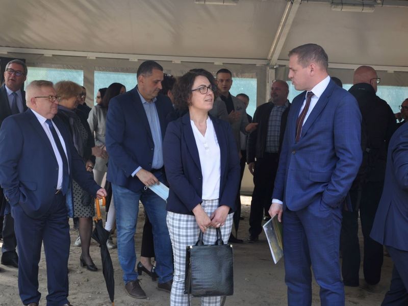 Wmurowanie aktu erekcyjnego pod budowę hali widowisko-sportowej w Gorzowie Wlkp.