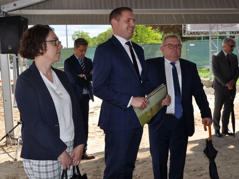 Wmurowanie aktu erekcyjnego pod budowę hali widowisko-sportowej w Gorzowie Wlkp.