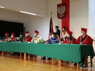 Gala absolutoryjna pierwszego rocznika kierunku lekarskiego Wydziału Lekarskiego i Nauk o Zdrowiu Collegium Medicum Uniwersytetu Zielonogórskiego. 