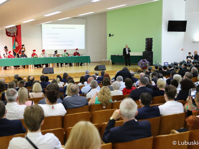 Gala absolutoryjna pierwszego rocznika kierunku lekarskiego Wydziału Lekarskiego i Nauk o Zdrowiu Collegium Medicum Uniwersytetu Zielonogórskiego. 