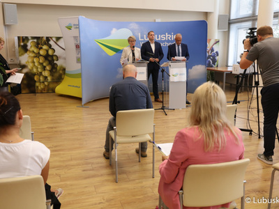 Konferencja prasowa poświęcona lubuskim propozycjom do Polskiego Ładu.