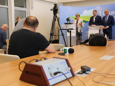 Konferencja prasowa poświęcona lubuskim propozycjom do Polskiego Ładu. 