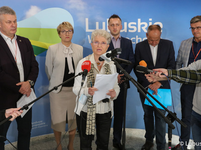 Konferencja prasowa po obradach Lubuskiej Rady Zdrowia. 