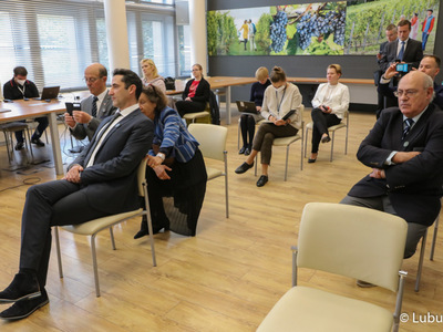 Wizyta delegacji francuskiej w regionie lubuskim - konferencja prasowa. 