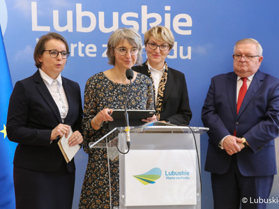 Wizyta delegacji francuskiej w regionie lubuskim - konferencja prasowa. 