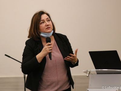 Uczestniczka Lubuskiego Forum Innowacyjności w Lubniewicach.
