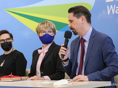 Konferencja prasowa dotycząca lubuskich projektów zgłoszonych w ramach drugiego naboru do Polskiego Ładu