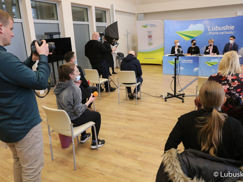 Konferencja prasowa dotycząca lubuskich projektów zgłoszonych w ramach drugiego naboru do Polskiego Ładu