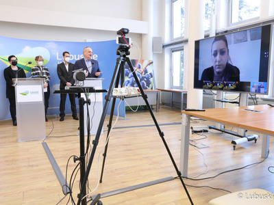 Konferencja prasowa na temat rozwoju Wielospecjalistycznego Szpitala Wojewódzkiego w Gorzowie Wlkp.