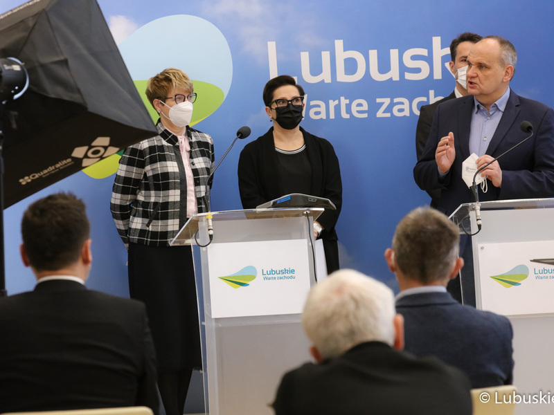 Konferencja prasowa na temat rozwoju Wielospecjalistycznego Szpitala Wojewódzkiego w Gorzowie Wlkp.