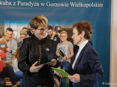 Marszałek Województwa Lubuskiego Elżbieta Anna Polak oraz rektor AJP w Gorzowie Elżbieta Skorupska-Raczyńska