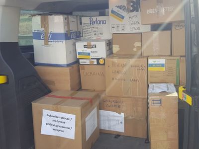 Nocny transport darów dla Ukrainy