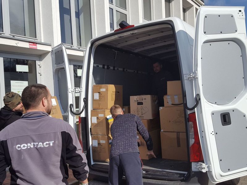 Nocny transport darów dla Ukrainy
