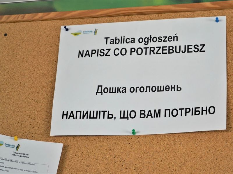 Tablica potrzeb dla uchodźców