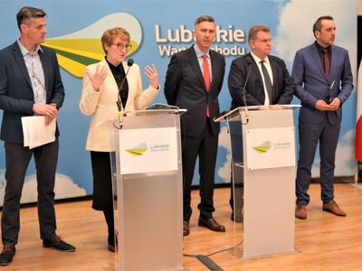 Uczestnicy I części konferencji prasowej