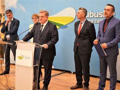 Uczestnicy I części konferencji prasowej