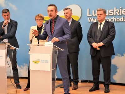 Uczestnicy I części konferencji prasowej