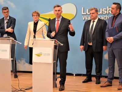Uczestnicy I części konferencji prasowej
