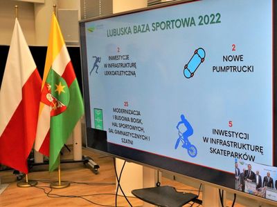 8 kwietnia 2022 r. - konferencja prasowa w Urzędzie Marszałkowskim Województwa Lubuskiego w Zielonej Górze, poświęcona Programom Inwestycyjnym „Lubuska Baza Turystyczna” i „Lubuska Baza Sportowa”