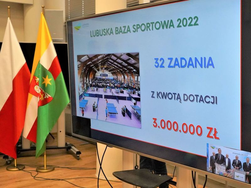 8 kwietnia 2022 r. - konferencja prasowa w Urzędzie Marszałkowskim Województwa Lubuskiego w Zielonej Górze, poświęcona Programom Inwestycyjnym „Lubuska Baza Turystyczna” i „Lubuska Baza Sportowa”