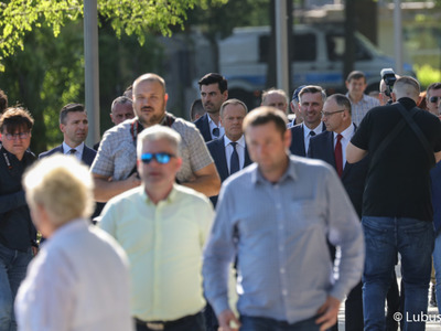 Spotkanie Donalda Tuska z mieszkańcami Krosno Odrz. 