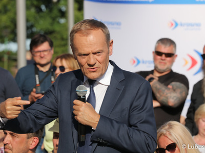 Spotkanie Donalda Tuska z mieszkańcami Krosno Odrz. 