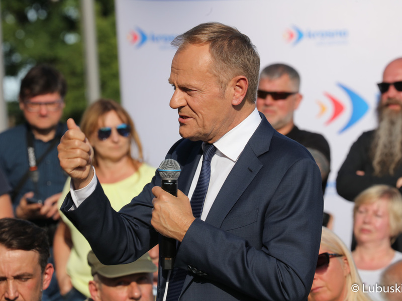 Spotkanie Donalda Tuska z mieszkańcami Krosno Odrz.