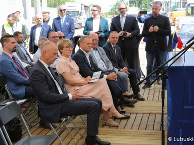 Uroczystość podpisania aktu erekcyjnego pod budowę Parku Technologii Kosmicznych w Zielonej Górze Nowym Kisielinie 
