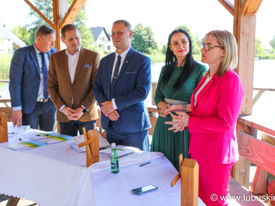 Wicemarszałek Ł. Porycki z gośćmi