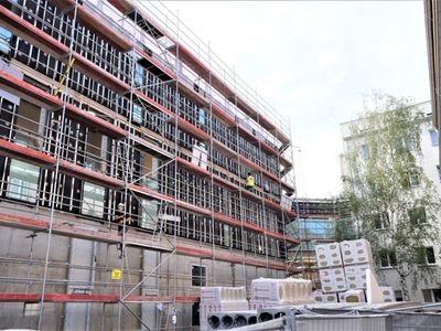 Czerwiec 2022 r. Budowa Sceny Lalkowej Lubuskiego Teatru na pl. Teatralnym w Zielonej Górze