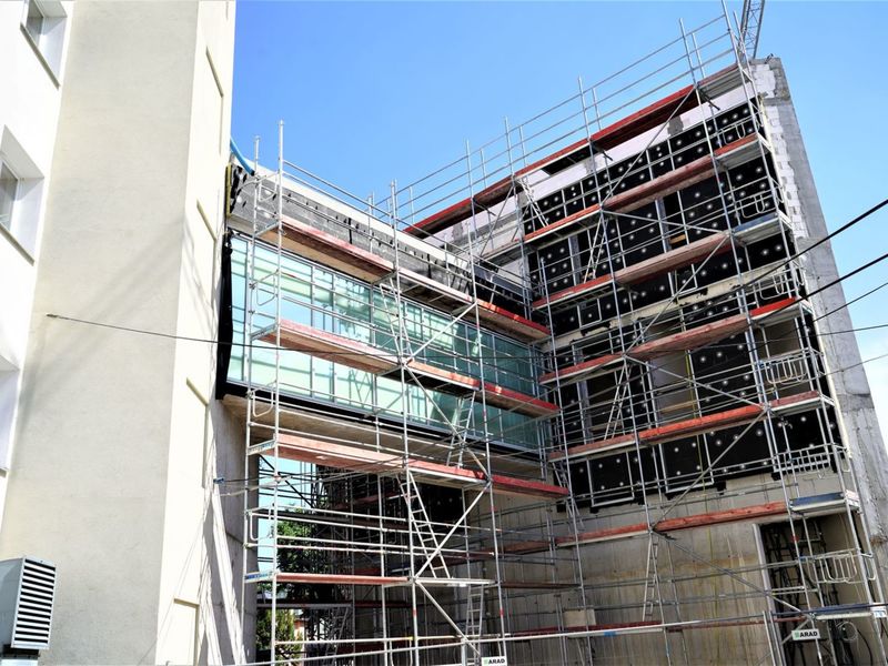 Czerwiec 2022 r. Budowa Sceny Lalkowej Lubuskiego Teatru na pl. Teatralnym w Zielonej Górze