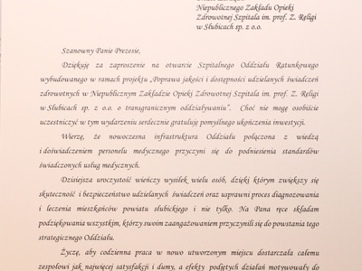 Otwarcie SOR w szpitalu w Słubicach