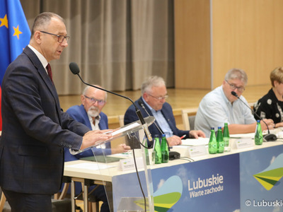 Posiedzenie Wojewódzkiej Rady Dialogu Społecznego w Sali Kolumnowej Urzędu Marszałkowskiego w Zielonej Górze