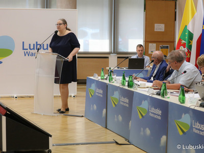 Posiedzenie Wojewódzkiej Rady Dialogu Społecznego w Sali Kolumnowej Urzędu Marszałkowskiego w Zielonej Górze