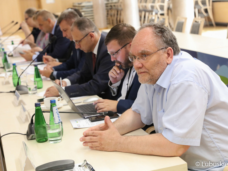 Posiedzenie Wojewódzkiej Rady Dialogu Społecznego w Sali Kolumnowej Urzędu Marszałkowskiego w Zielonej Górze