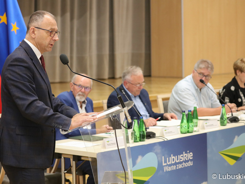 Posiedzenie Wojewódzkiej Rady Dialogu Społecznego w Sali Kolumnowej Urzędu Marszałkowskiego w Zielonej Górze