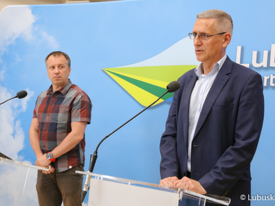 Konferencja prasowa w przerwie posiedzenia Wojewódzkiej Rady Dialogu Społecznego woj. lubuskiego