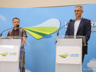 Konferencja prasowa w przerwie posiedzenia Wojewódzkiej Rady Dialogu Społecznego woj. lubuskiego