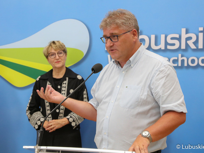 Konferencja prasowa w przerwie posiedzenia Wojewódzkiej Rady Dialogu Społecznego woj. lubuskiego