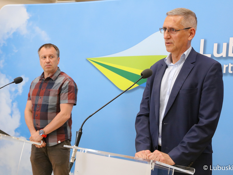 Konferencja prasowa w przerwie posiedzenia Wojewódzkiej Rady Dialogu Społecznego woj. lubuskiego