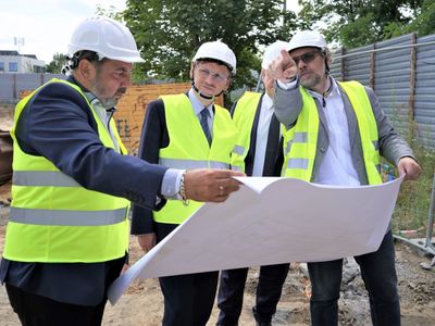 Na budowie Parku Technologii Kosmicznych w Zielonej Górze Nowym Kisielinie