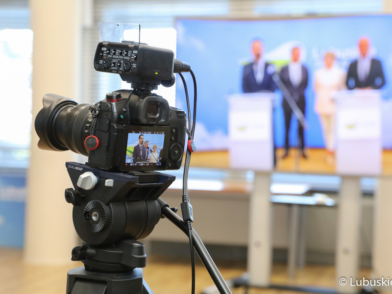 Konferencja prasowa poświęcona aktualnej sytuacji w Wojewódzkim Ośrodku Ruchu Drogowego w Gorzowie Wlkp.