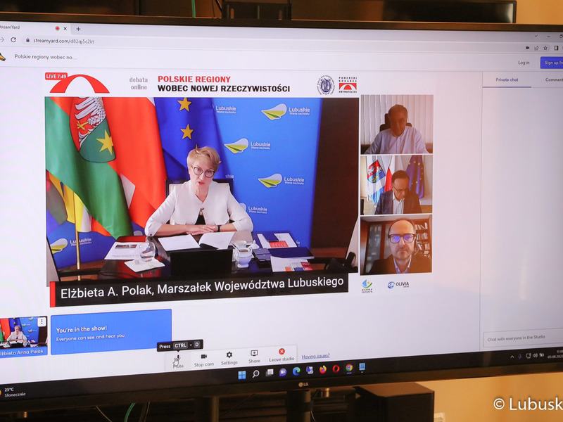 Monitor z uczestnikami debaty online pt. Polskie regiony wobec nowej rzeczywistości.