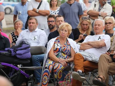 19 sierpnia 2022 r. Spotkanie z Donaldem Tuskiem w Krośnie Odrzańskim na temat katastrofy ekologicznej w Odrze